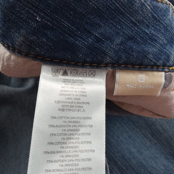 Michael Kors Women's Straight Leg Jeans Size 8 Medium Wash Mid Rise Stretch - Picture 8 of 9